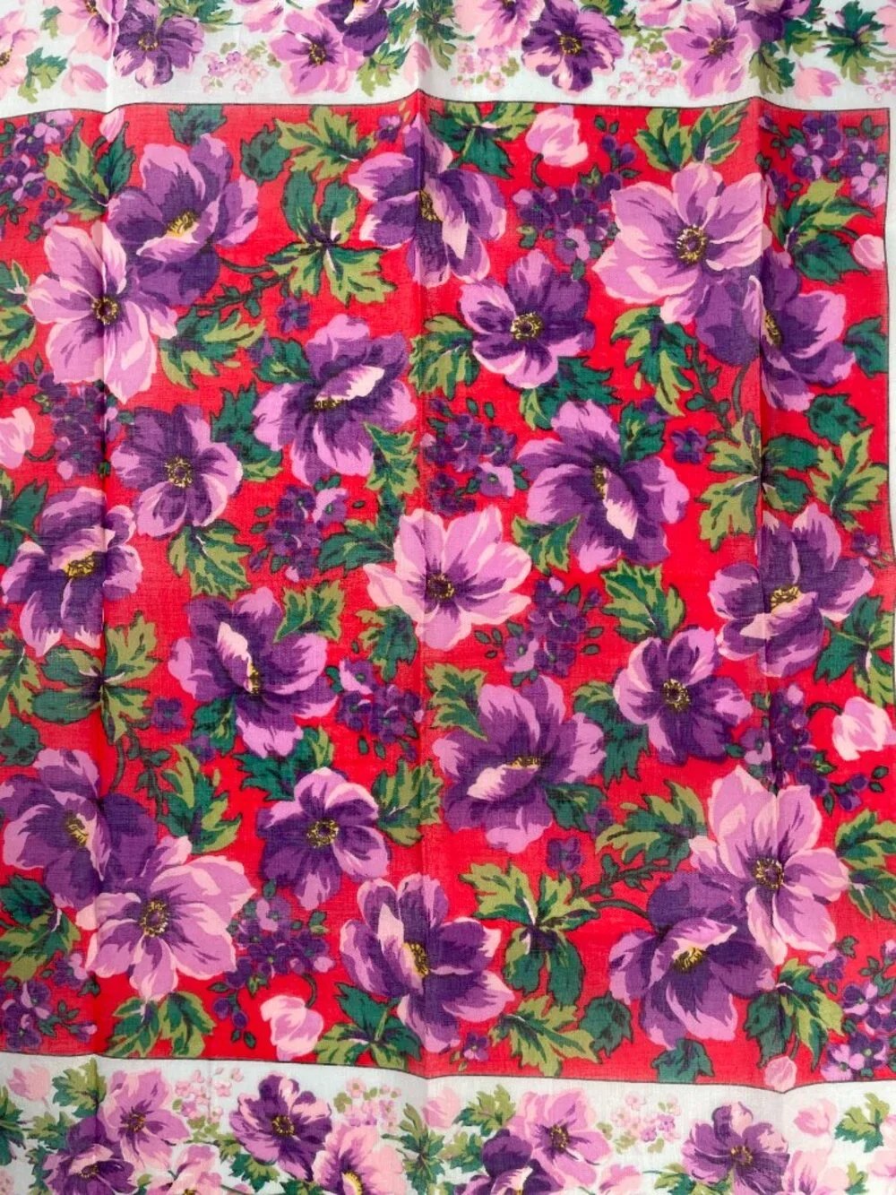 Kenzo Paris NWT Floral Cotton Handkerchief Scarf